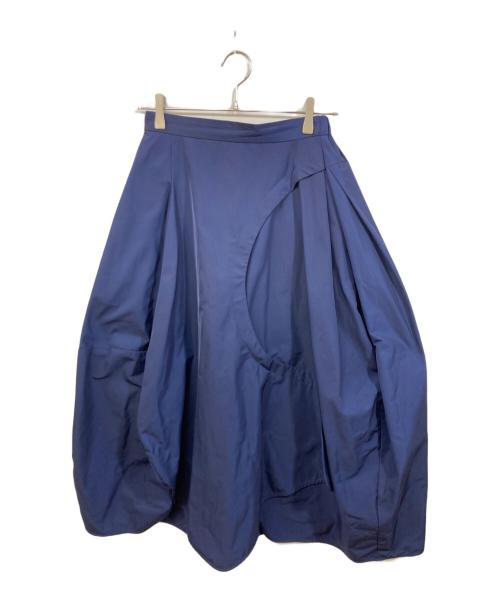 nagonstans（ナゴンスタンス）nagonstans (ナゴンスタンス) elastic panel skirtナイロンスカート ブルー サイズ:	SIZE Sの古着・服飾アイテム