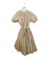 CASA FLINE (カーサフライン) リネンイレヘム半袖ワンピース ベージュ サイズ:Free：5000円