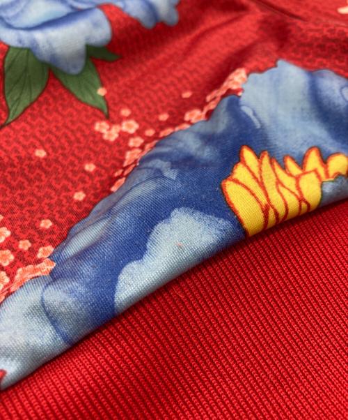 adidas Originals（アディダスオリジナル）adidas originals (アディダスオリジナル) フラワープリント トラックジャケット ジャージ ブルゾン レッド サイズ:	SIZE Sの古着・服飾アイテム