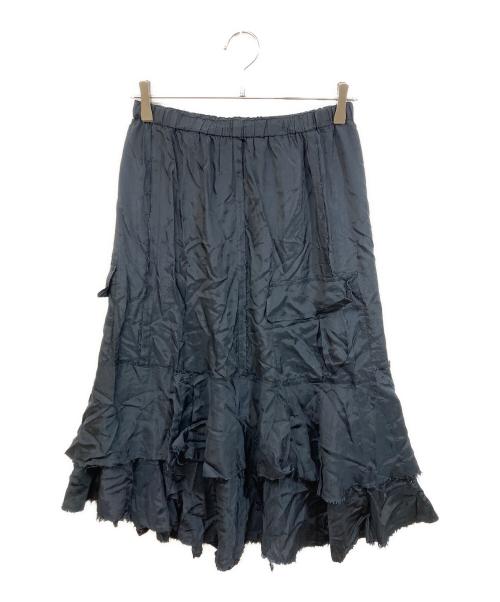 ROBE DE CHAMBRE COMME DES GARCONS（ローブドシャンブル コムデギャルソン）ROBE DE CHAMBRE COMME DES GARCONS (ローブドシャンブル コムデギャルソン) キュプラフリルカーゴスカート ブラック サイズ:不明の古着・服飾アイテム