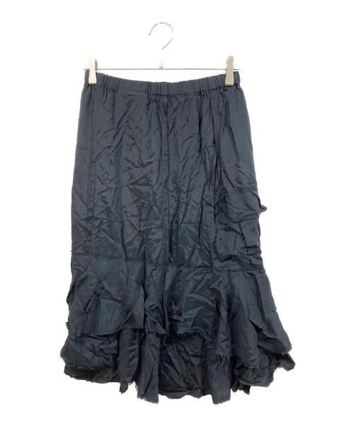 ROBE DE CHAMBRE COMME DES GARCONS（ローブドシャンブル コムデギャルソン）ROBE DE CHAMBRE COMME DES GARCONS (ローブドシャンブル コムデギャルソン) キュプラフリルカーゴスカート ブラック サイズ:不明の古着・服飾アイテム