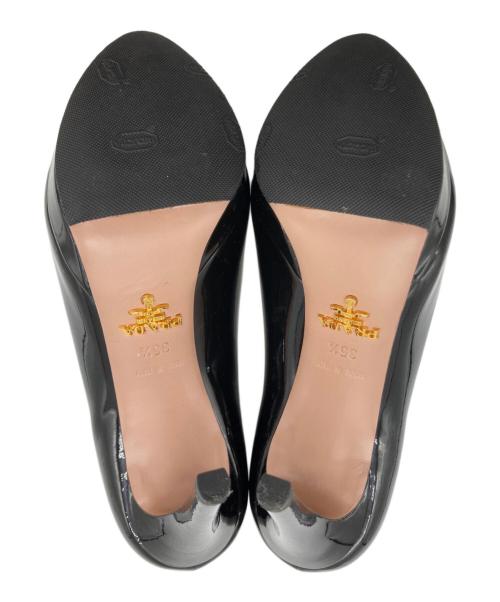 PRADA（プラダ）PRADA (プラダ) エナメル ハイヒールパンプス ブラック サイズ:	SIZE 35 1/2の古着・服飾アイテム