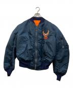 HARLEY-DAVIDSON×ALPHA INDUSTRIESハーレーダビッドソン×アルファインダストリーズ）の古着「MA-1ジャケット」｜ネイビー