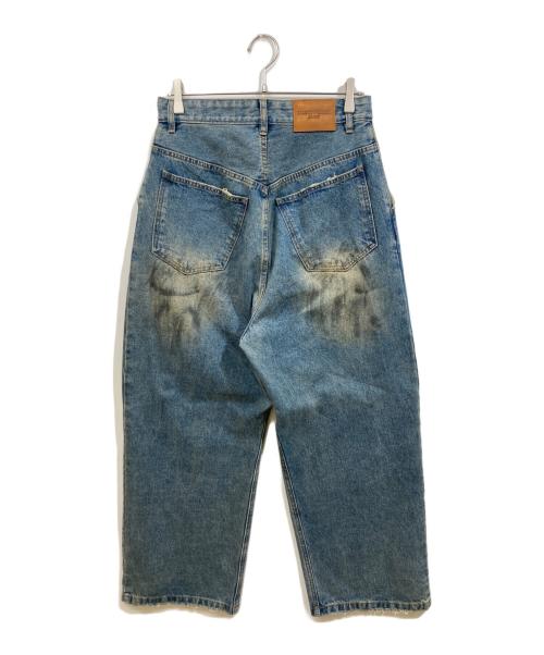 masonprince（メゾンプリンス）MASONPRINCE (メゾンプリンス) ペイント加工デニムパンツ インディゴ サイズ:	SIZE 2の古着・服飾アイテム
