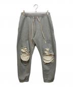JUN/NAKAYAMAジュン ナカヤマ）の古着「DISTRESSED SWEATPANTS」｜グレー
