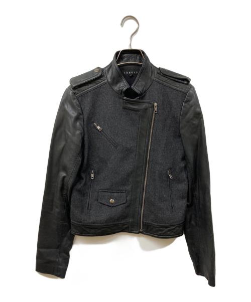 theory（セオリー）theory (セオリー) ダブルライダースジャケット ブラック サイズ:	SIZE Sの古着・服飾アイテム