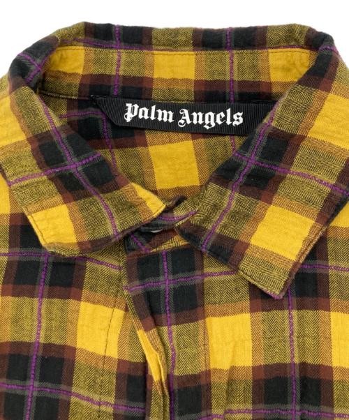 Palm Angels（パーム エンジェルス）Palm Angels (パーム エンジェルス) ラウンドロゴシャツ イエロー サイズ:SIZE 46の古着・服飾アイテム