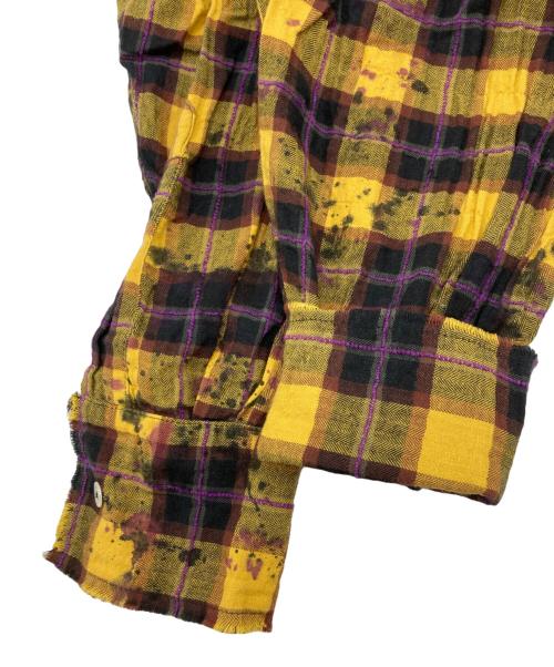 Palm Angels（パーム エンジェルス）Palm Angels (パーム エンジェルス) ラウンドロゴシャツ イエロー サイズ:SIZE 46の古着・服飾アイテム