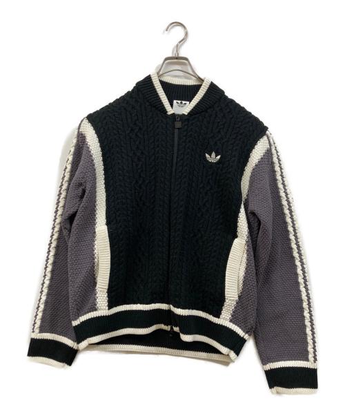 adidas（アディダス）adidas (アディダス) RETRO REMIX CARDIGAN ブラック サイズ:SIZE Lの古着・服飾アイテム