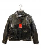 DIESELディーゼル）の古着「J-LOU Leatherette ジャケット」｜ブラック