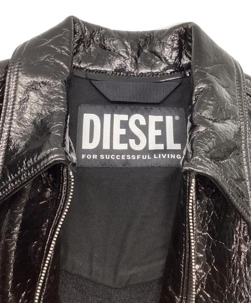 DIESEL（ディーゼル）DIESEL (ディーゼル) J-LOU Leatherette ジャケット ブラック サイズ:SIZE Mの古着・服飾アイテム
