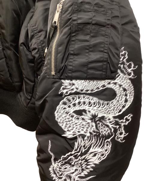 H&M（エイチアンドエム）H&M (エイチアンドエム) H2 (エイチツー) リバーシブルフライトジャケット ブラック サイズ:XLの古着・服飾アイテム