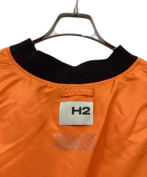 H&M（エイチアンドエム）H&M (エイチアンドエム) H2 (エイチツー) リバーシブルフライトジャケット ブラック サイズ:XLの古着・服飾アイテム