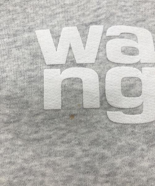 ALEXANDER WANG.T（アレキサンダーワンティー）ALEXANDER WANG.T (アレキサンダーワンティー) ロゴスウェットパンツ グレー×カーキ サイズ:Lの古着・服飾アイテム