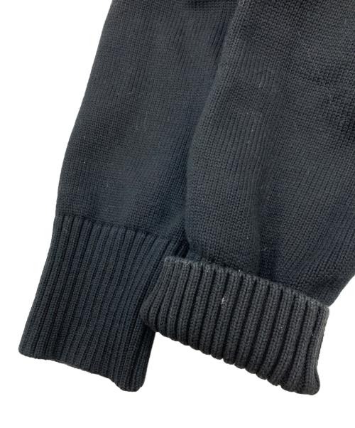 AMI Alexandre Mattiussi（アミアレクサンドルマテュッシ）AMI Alexandre Mattiussi (アミアレクサンドルマテュッシ) ビッグハートロゴ刺繍ニット ブラック サイズ:SIZE XSの古着・服飾アイテム