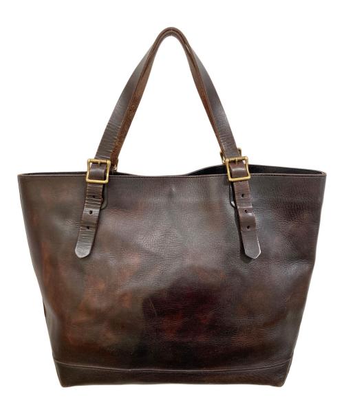 vasco（ヴァスコ）vasco (ヴァスコ) LEATHER TRAVEL TOTE BAG LARGE ブラウンの古着・服飾アイテム
