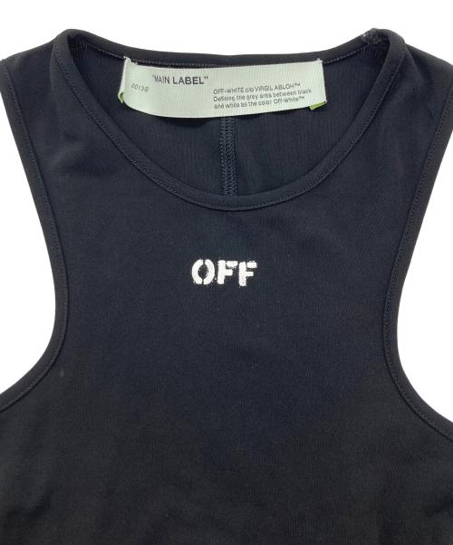 OFFWHITE（オフホワイト）OFFWHITE (オフホワイト) リブロゴワンピース ブラック サイズ:SIZE 40の古着・服飾アイテム