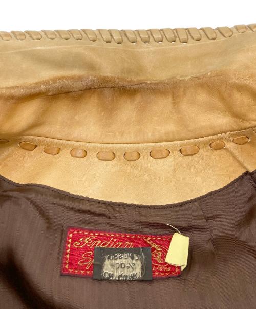 INDIAN MOTORCYCLE（インディアンモーターサイクル）INDIAN MOTORCYCLE (インディアンモーターサイクル) ホースハイドレザージャケット ベージュ サイズ:SIZE 36(S~M)の古着・服飾アイテム