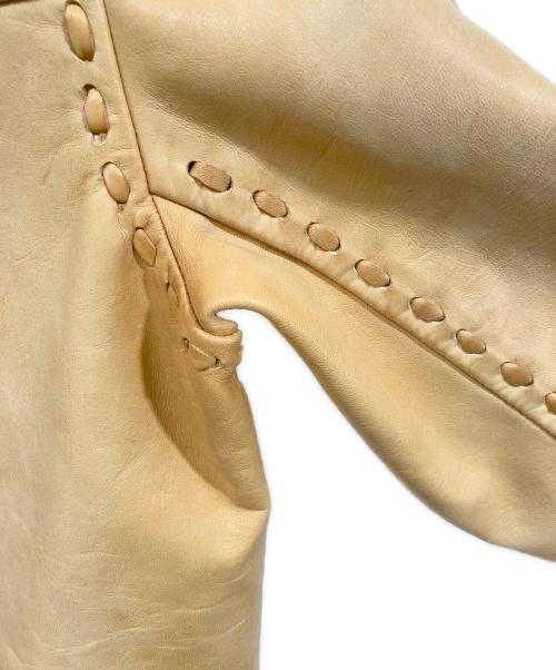 INDIAN MOTORCYCLE（インディアンモーターサイクル）INDIAN MOTORCYCLE (インディアンモーターサイクル) ホースハイドレザージャケット ベージュ サイズ:SIZE 36(S~M)の古着・服飾アイテム