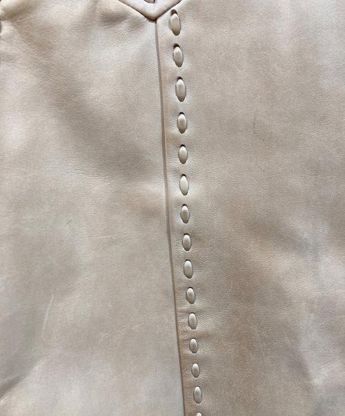 INDIAN MOTORCYCLE（インディアンモーターサイクル）INDIAN MOTORCYCLE (インディアンモーターサイクル) ホースハイドレザージャケット ベージュ サイズ:SIZE 36(S~M)の古着・服飾アイテム