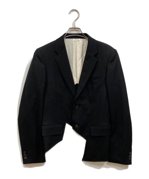 COMME des GARCONS HOMME PLUS（コムデギャルソンオムプリュス）COMME des GARCONS HOMME PLUS (コムデギャルソンオムプリュス) ポリ製品染めカッティングスワローテールジャケット ブラック サイズ:SIZE Sの古着・服飾アイテム