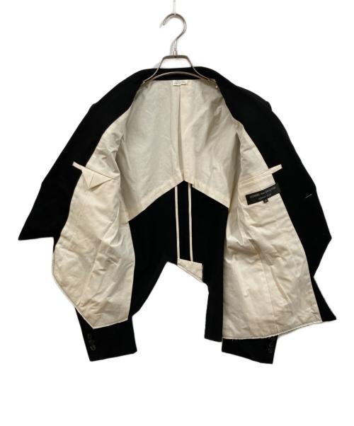 COMME des GARCONS HOMME PLUS（コムデギャルソンオムプリュス）COMME des GARCONS HOMME PLUS (コムデギャルソンオムプリュス) ポリ製品染めカッティングスワローテールジャケット ブラック サイズ:SIZE Sの古着・服飾アイテム
