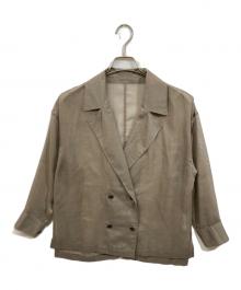 Noble（ノーブル）の古着「ソフトオーガンジーWボタンシャツ」｜ベージュ