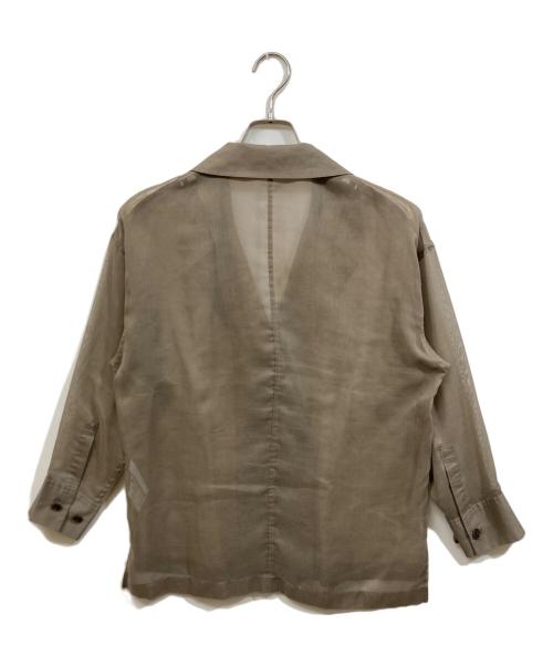 Noble（ノーブル）Noble (ノーブル) ソフトオーガンジーWボタンシャツ ベージュ サイズ:実寸をご確認くださいの古着・服飾アイテム