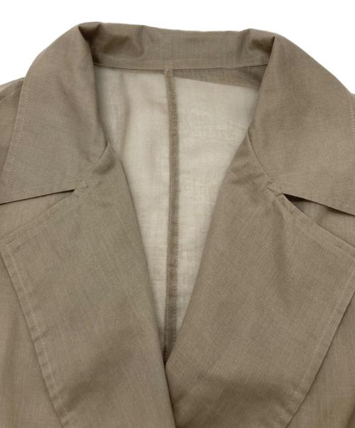 Noble（ノーブル）Noble (ノーブル) ソフトオーガンジーWボタンシャツ ベージュ サイズ:実寸をご確認くださいの古着・服飾アイテム