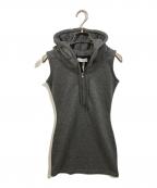 darichダーリッチ）の古着「ラメスウェットミニワンピース」｜グレー