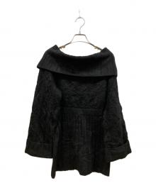 darich（ダーリッチ）の古着「ヘアリーオフショルニットワンピース」｜ブラック