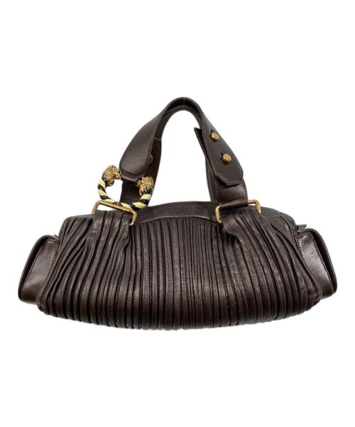 BVLGARI（ブルガリ）BVLGARI (ブルガリ) レオーニハンドバッグ ブラウンの古着・服飾アイテム