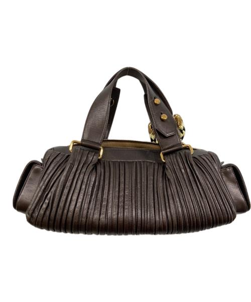 BVLGARI（ブルガリ）BVLGARI (ブルガリ) レオーニハンドバッグ ブラウンの古着・服飾アイテム