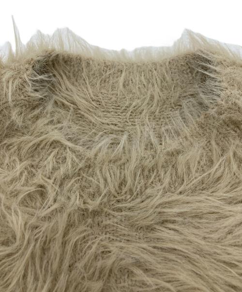 anuans（アニュアンス）anuans (アニュアンス) ファーライクノースリーブニットトップス ブラウン サイズ:Freeの古着・服飾アイテム