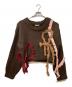 Andequal（アンドコール）の古着「asymmetry fringe knit」｜ブラウン