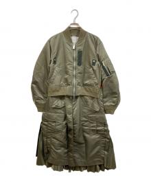 sacai（サカイ）の古着「MA-1ドッキングコート」｜オリーブ