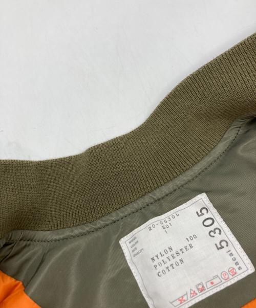 sacai（サカイ）sacai (サカイ) MA-1ドッキングコート オリーブ サイズ:SIZE 1の古着・服飾アイテム