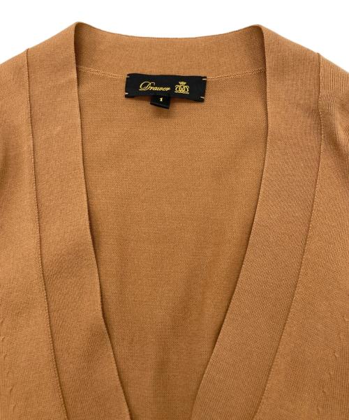 DRAWER（ドゥロワー）DRAWER (ドゥロワー) 16Gロングカーディガン ブラウン サイズ:1の古着・服飾アイテム