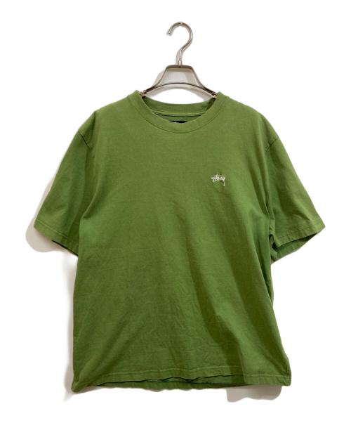 stussy（ステューシー）stussy (ステューシー) Stock Logo SS Crew グリーン サイズ:SIZE Lの古着・服飾アイテム