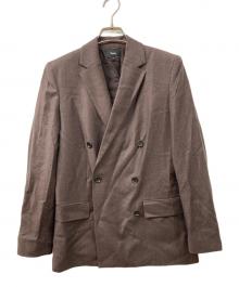 theory（セオリー）の古着「SLEEK FLANNEL BOXY DB JKT」｜ブラウン