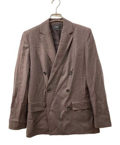 theory（セオリー）theory (セオリー) SLEEK FLANNEL BOXY DB JKT ブラウン サイズ:SIZE　00の古着・服飾アイテム