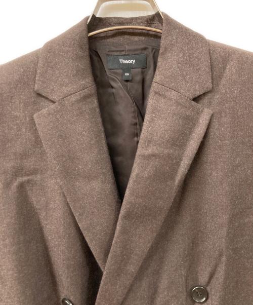 theory（セオリー）theory (セオリー) SLEEK FLANNEL BOXY DB JKT ブラウン サイズ:SIZE　00の古着・服飾アイテム