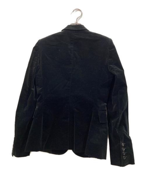 GUCCI（グッチ）GUCCI (グッチ) ベロアテーラードジャケット ブラック サイズ:38の古着・服飾アイテム