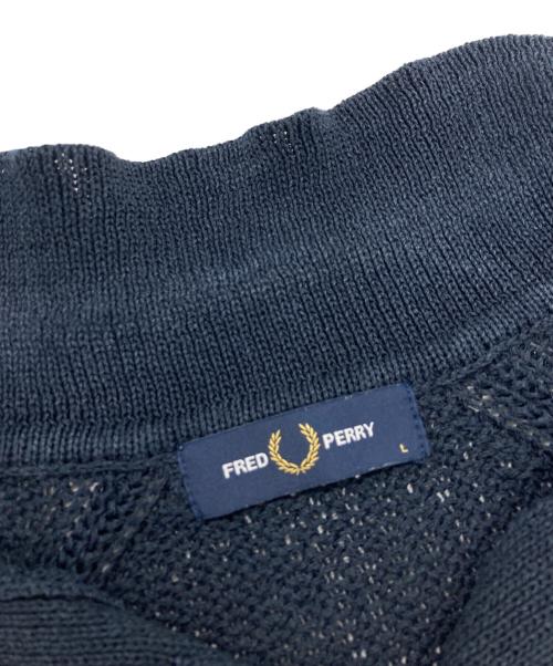 FRED PERRY（フレッドペリー）FRED PERRY (フレッドペリー) 和紙ニットポロシャツ ネイビー サイズ:SIZE Lの古着・服飾アイテム