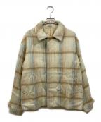 AURALEEオーラリー）の古着「SURI ALPACA SHAGGY CHECK BLOUSON」｜アイボリー