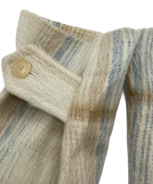 AURALEE（オーラリー）AURALEE (オーラリー) SURI ALPACA SHAGGY CHECK BLOUSON アイボリー サイズ:SIZE 4の古着・服飾アイテム