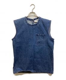 SUNNEI（スンネイ）の古着「denim nosleeve shirts」｜インディゴ