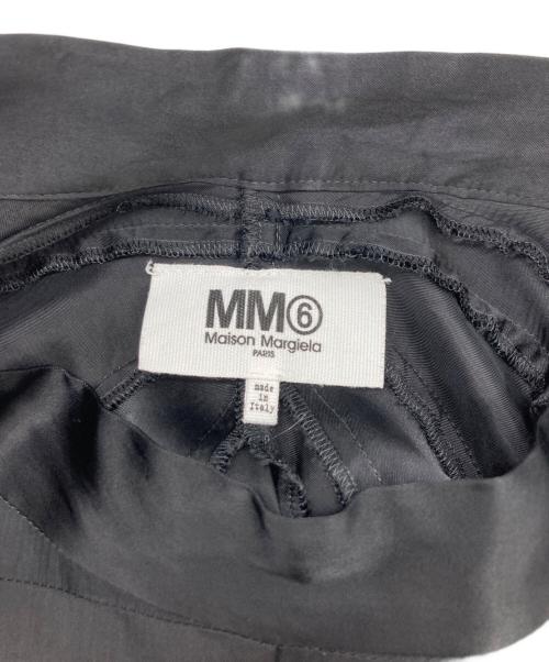 MM6 Maison Margiela（エムエムシックスメゾンマルジェラ）MM6 Maison Margiela (エムエムシックスメゾンマルジェラ) プリーツサテンマキシスカート ブラック サイズ:40の古着・服飾アイテム