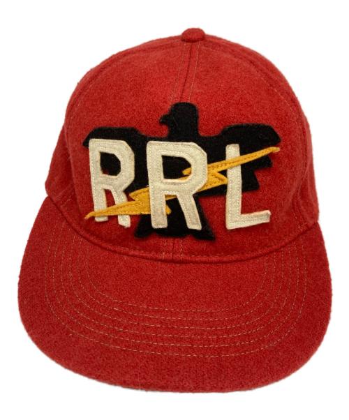 RRL（ダブルアールエル）RRL (ダブルアールエル) ロゴ ウールブレンド フェルト ボール キャップ レッド サイズ:SIZE 58CMの古着・服飾アイテム