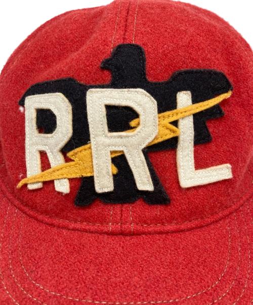 RRL（ダブルアールエル）RRL (ダブルアールエル) ロゴ ウールブレンド フェルト ボール キャップ レッド サイズ:SIZE 58CMの古着・服飾アイテム